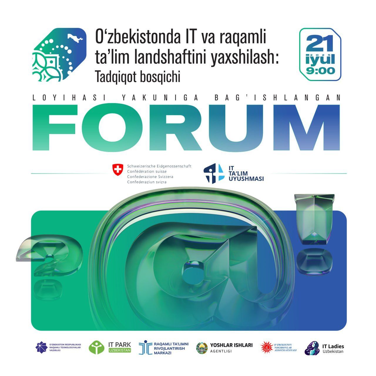 O‘zbekistonda IT va raqamli ta’limni rivojlantirishga bag'ishlangan Forumga taklif etamiz!